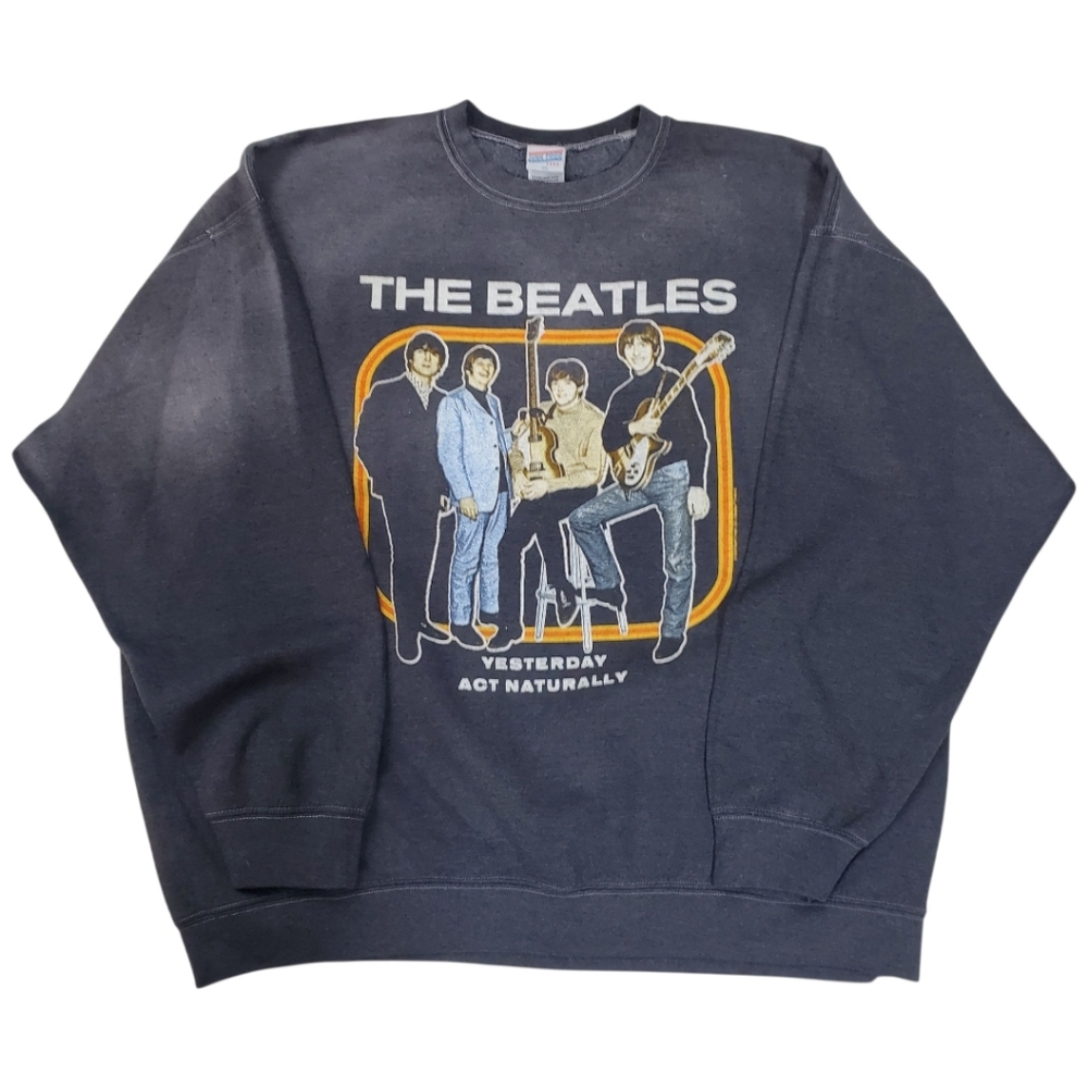 The Beatles Graphic Men's Sweater - Black- Size XL